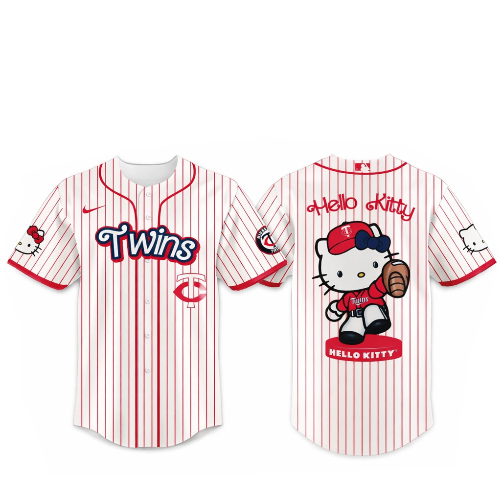 Minnesota Twins Major League Baseball 2026 Hello Kitty Baseball Jersey