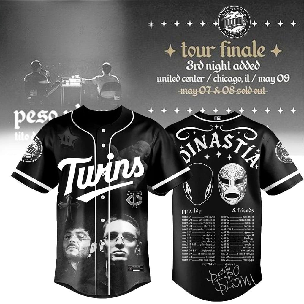 Minnesota Twins x Peso Pluma Dinastia Tour 2026 Baseball Jersey Twins Merch Gifts For Fans