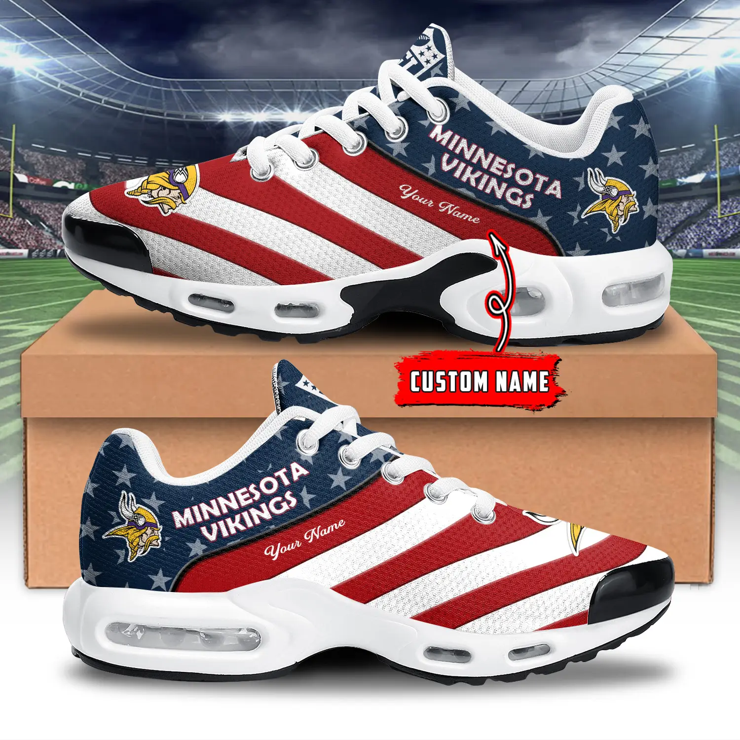 Minnesota Vikings Air Max Plus Shoes Sneakers For Men And Women