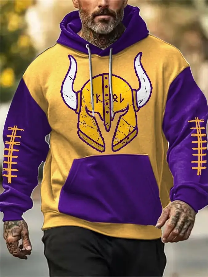 Minnesota Vikings Hoodie Men's Vikings Football Apparel Fan Gear Game Day Gifts For Him