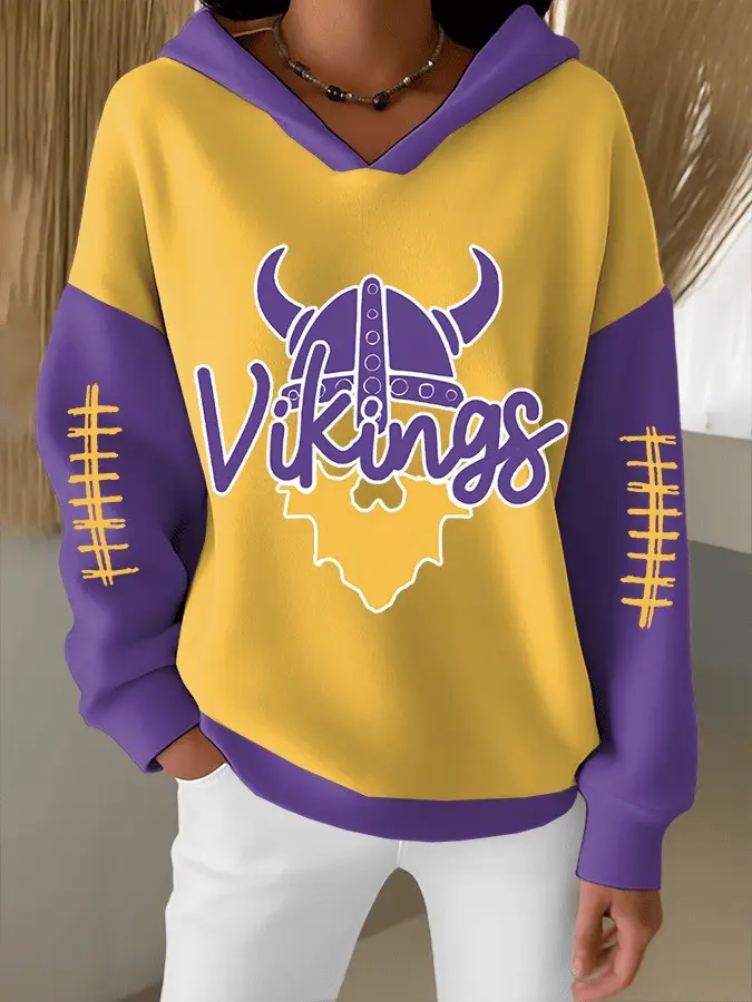 Minnesota Vikings Hoodie MN Vikings Apparel Women's Game Day Fan Merch Gifts For Her