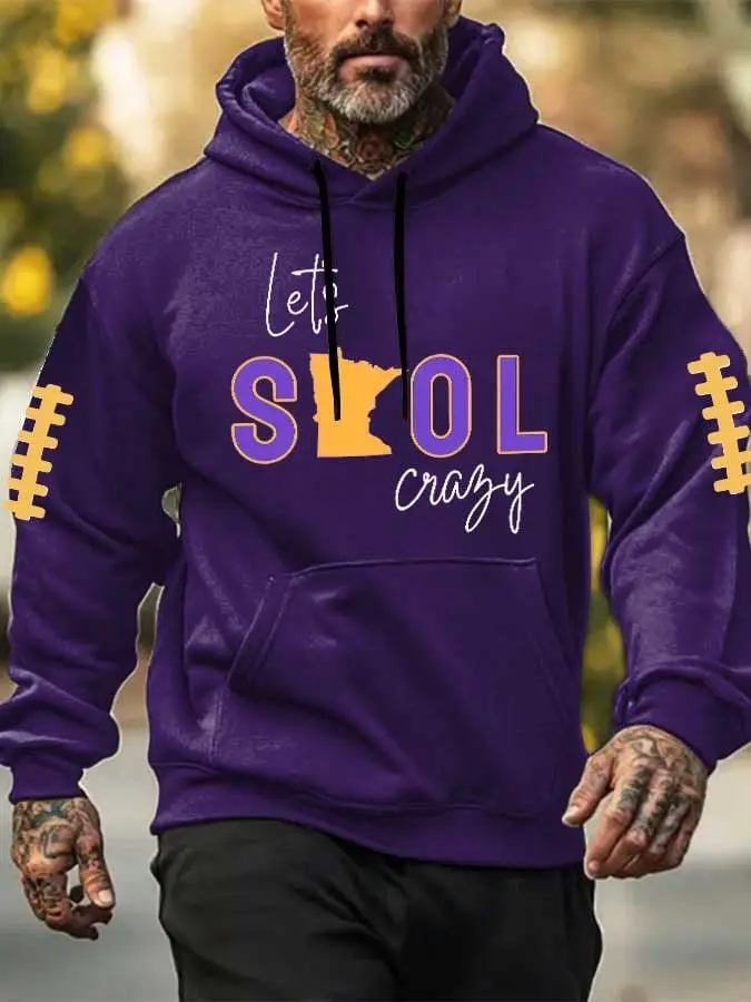 Minnesota Vikings Let's Skol Crazy Hoodie Minnesota Vikings Fan Gear Apparel Gifts For Him