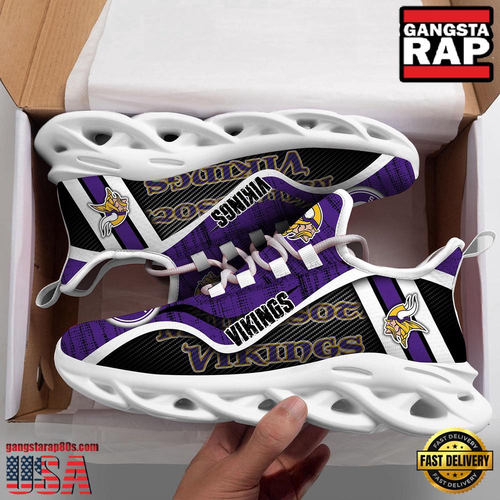 Minnesota Vikings National Football League Clunky Air Max Shoes Air Cushion Sneakers Gift For Fans