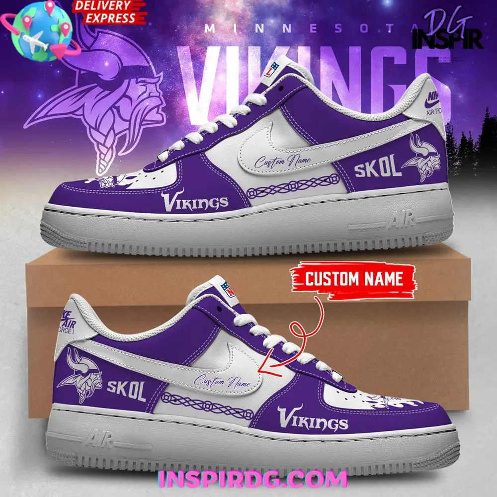 Minnesota Vikings SKOL 2025 Personalized Air Force 1