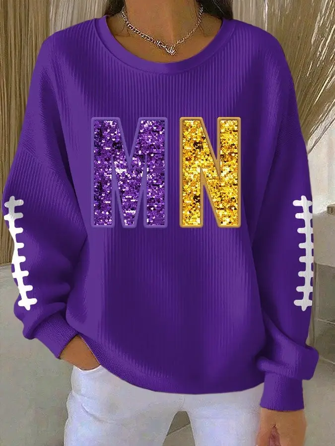 Minnesota Vikings Sweatshirt Women's Game Day Vikings Football Merch Apparel Gifts For Her