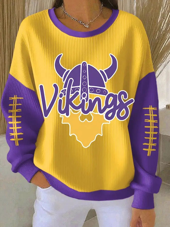 Minnesota Vikings Sweatshirt Women's Mn Vikings Apparel Christmas Gifts For Football Lovers