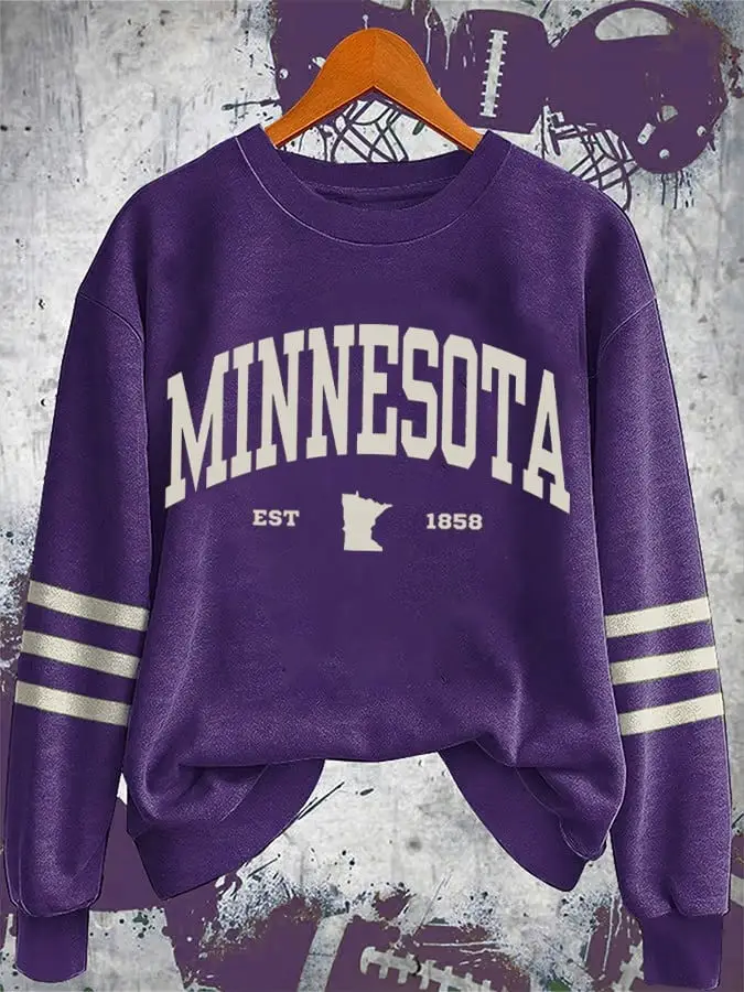 Minnesota Vikings Sweatshirt Women's Mn Vikings Fan Merch Clothing Game Day Gift Ideas