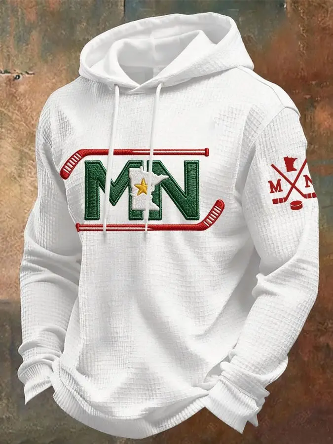 Minnesota Wild Hoodie Men's Game Day Clothes MN Wild Merch Hockey Fan Gear Gifts For Him