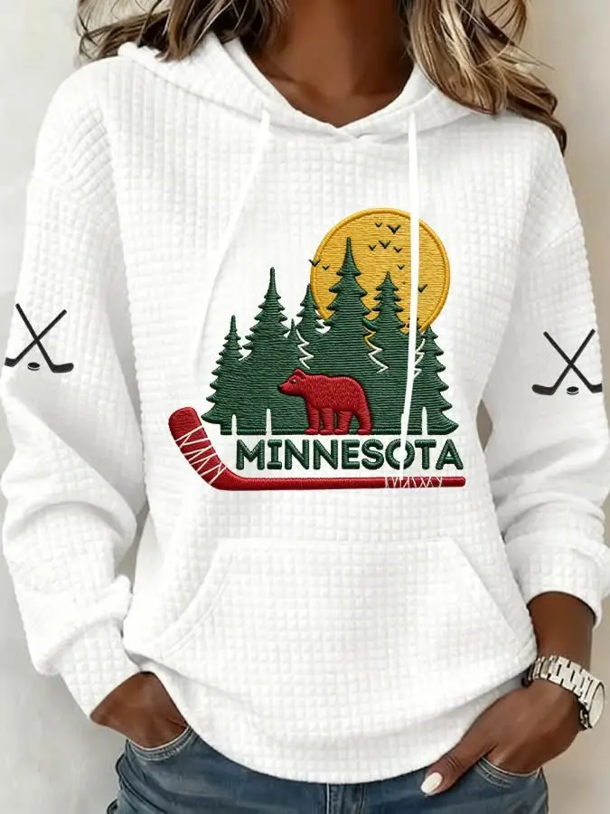Minnesota Wild Hoodie Women's MN Wild Merch Apparel Gifts For Ice Hockey Fans Lovers