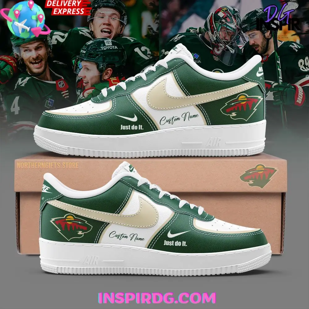 Minnesota Wild Just Do It Limited Edition Air Force 1 Sneakers