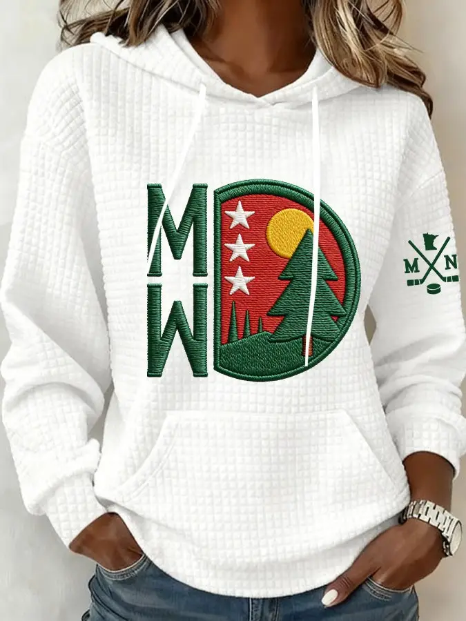 Minnesota Wild Long Hoodie MN Wild Merch Apparel Gifts For Ice Hockey Fans Lovers For Her