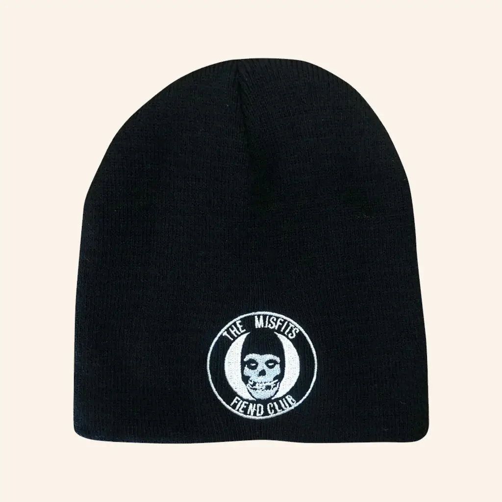 Misfits Merch Embroidered Fiend Club Beanie Gift Ideas For Rock Lovers Misfits Merch Embroidered Fiend Club Beanie Gift Ideas For Rock Lovers - Image 1