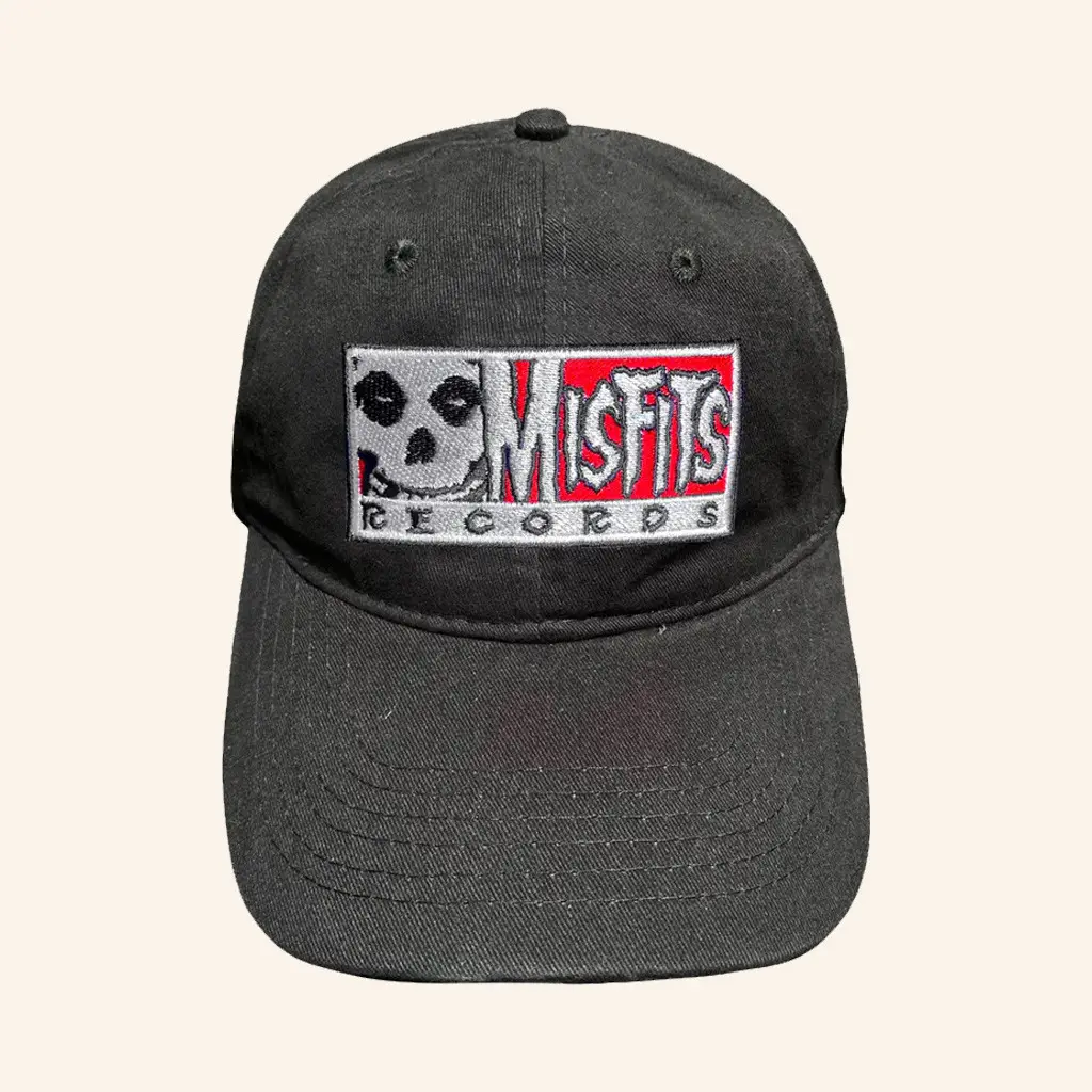 Misfits Merch MR Logo Embroidered Snapback Hat Misfits Records Hat Gifts For Dad Misfits Merch MR Logo Embroidered Snapback Hat Misfits Records Hat Gifts For Dad - Image 1