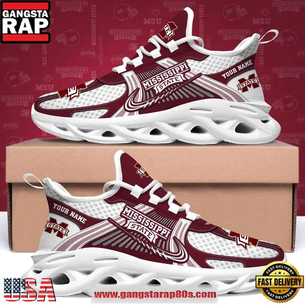 Mississippi State Bulldogs Personalized Clunky Sneaker Max Soul Shoes