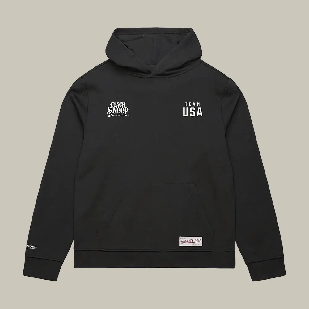 Mitchell & Ness Black Team USA Coach Snoop Hoodie Milano Cortina 2026 Apparel Gift Ideas