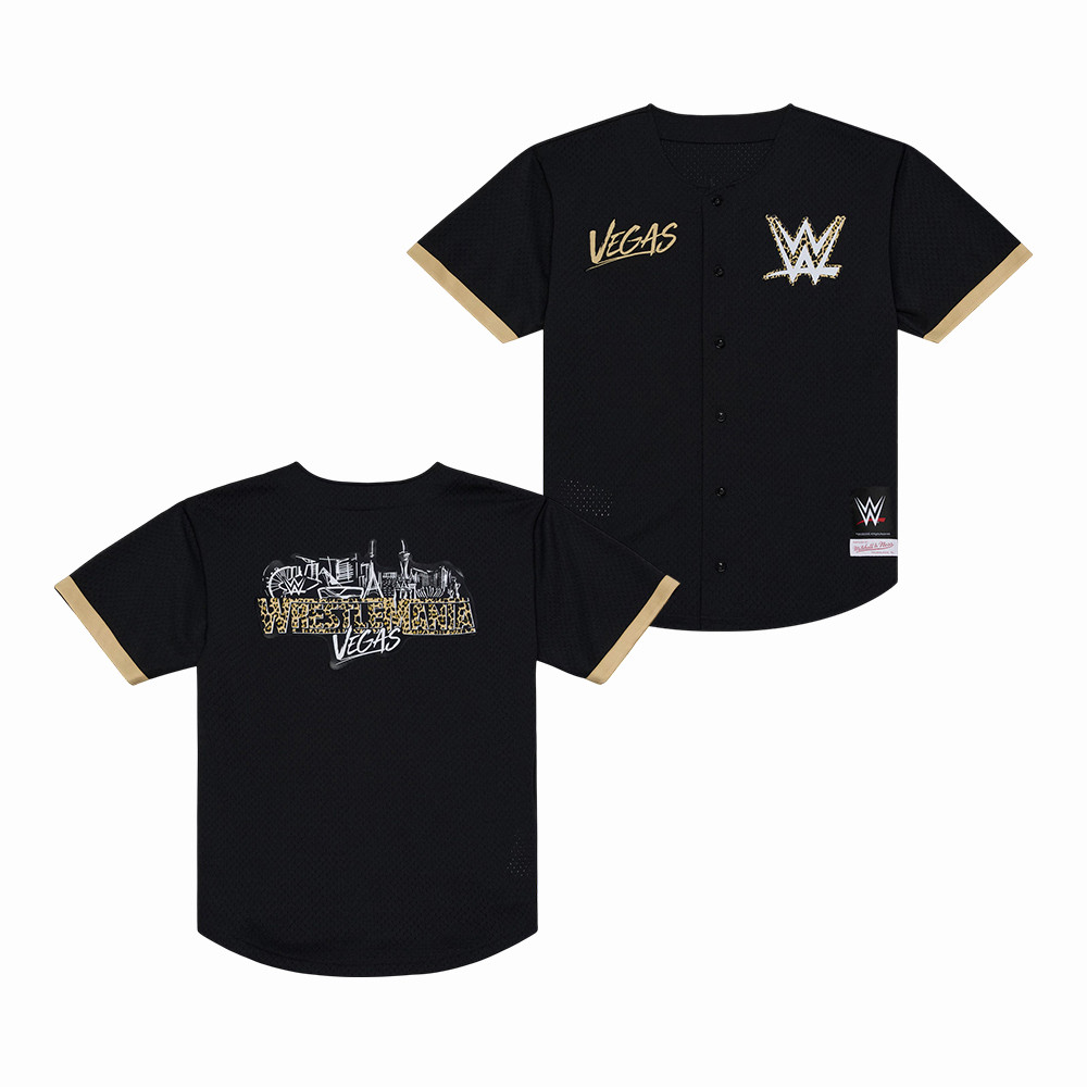 Mitchell & Ness WrestleMania Batting Practice Jersey WrestleMania Vegas Merch Cool Gift For Brothers Mitchell & Ness WrestleMania Batting Practice Jersey WrestleMania Vegas Merch Cool Gift For Brothers - Image 1