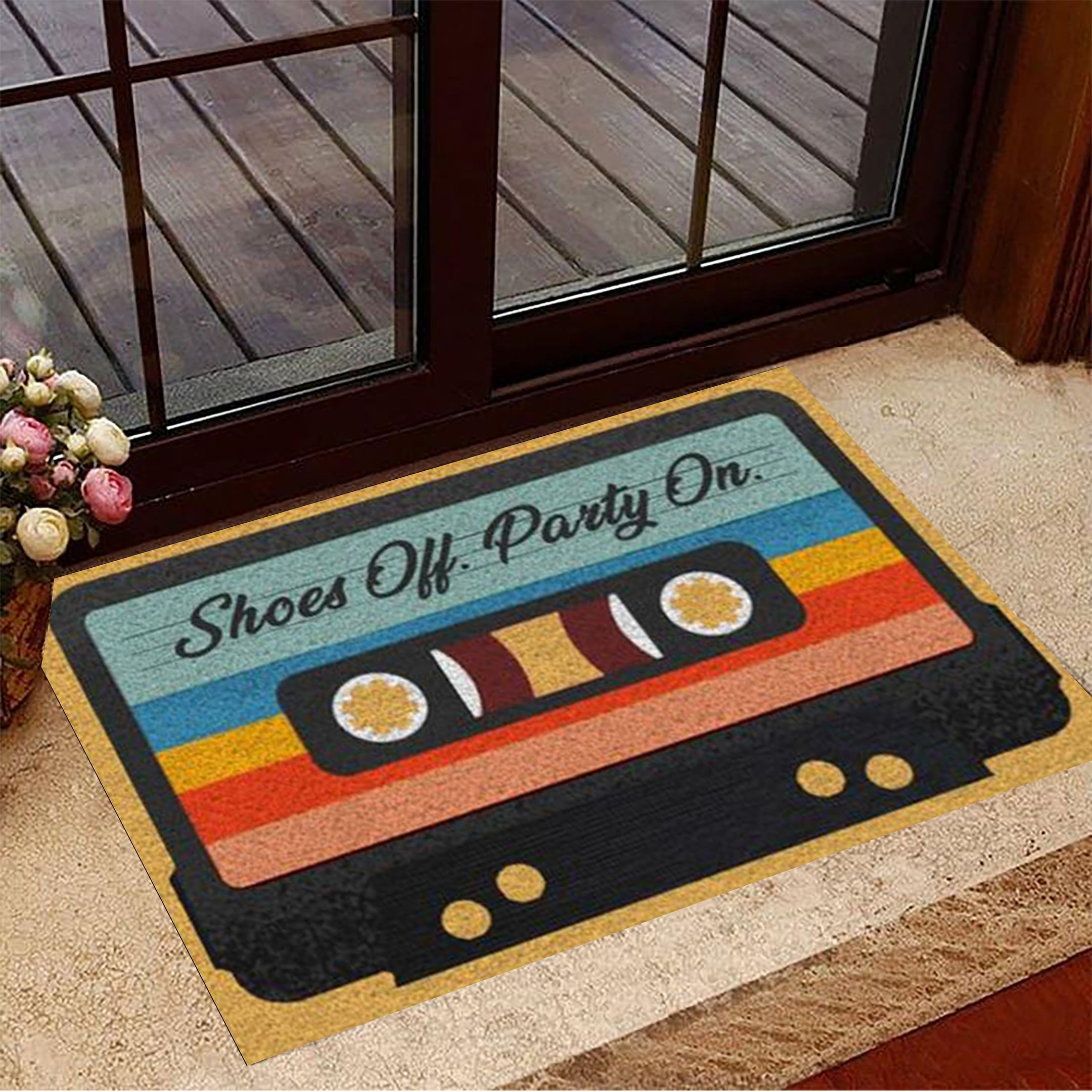 Mixtape Shoes Off Party On Doormat Welcome Door Mat Housewarming Gifts Mixtape Shoes Off Party On Doormat Welcome Door Mat Housewarming Gifts - Image 1