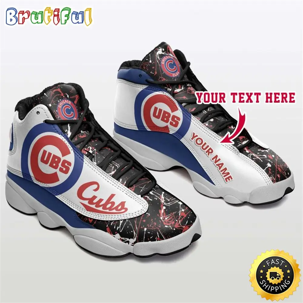 MLB Chicago Cubs Custom Name Air Jordan 13 Shoes V3 MLB Chicago Cubs Custom Name Air Jordan 13 Shoes V3 - Image 1