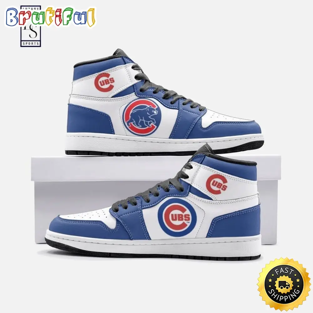 MLB Chicago Cubs Simple Style Air Jordan 1 High Sneakers