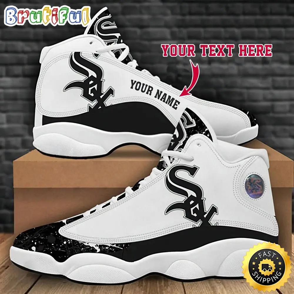 MLB Chicago White Sox Custom Name Air Jordan 13 Shoes V4 MLB Chicago White Sox Custom Name Air Jordan 13 Shoes V4 - Image 1