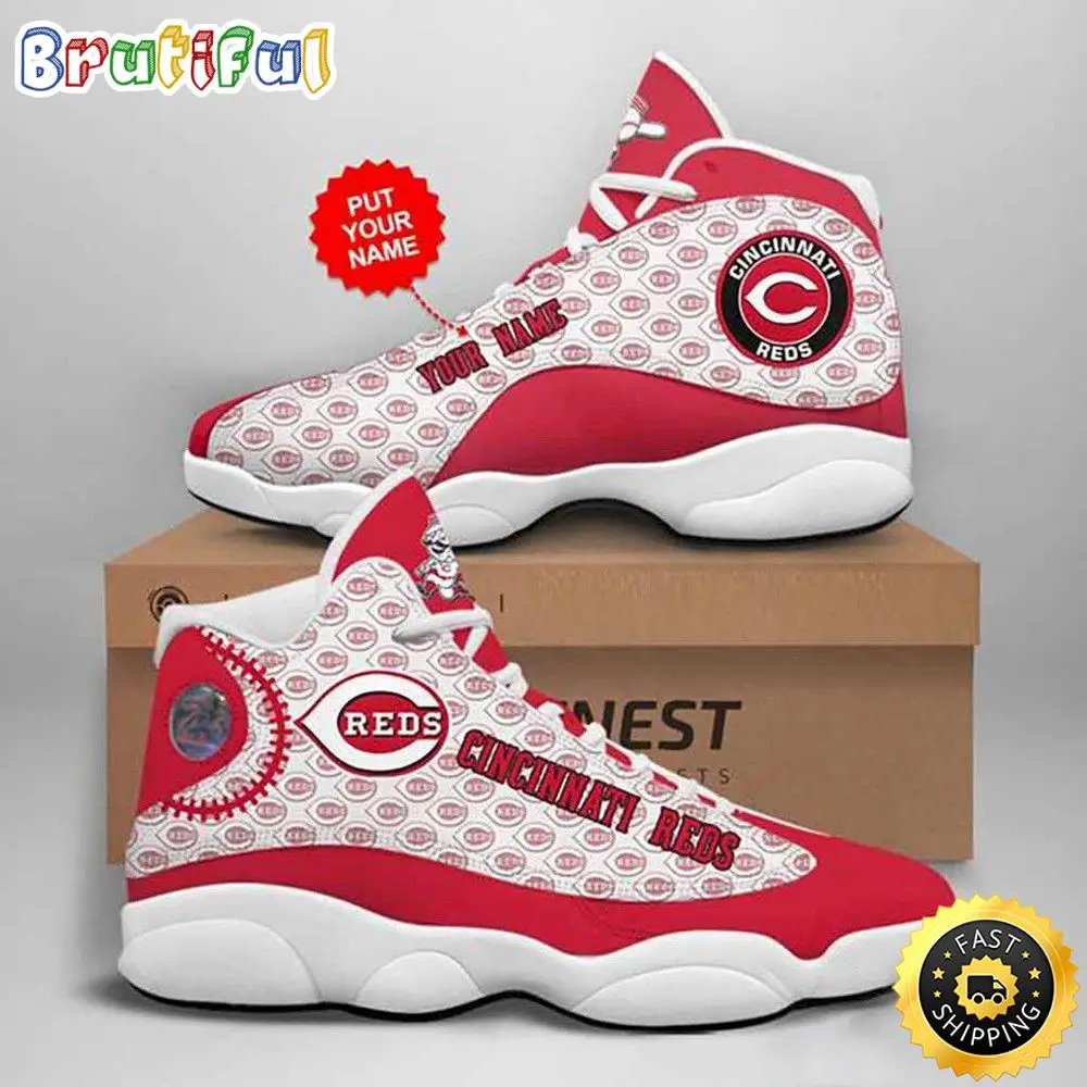 MLB Cincinnati Reds Custom Name Air Jordan 13 Shoes V1 MLB Cincinnati Reds Custom Name Air Jordan 13 Shoes V1 - Image 1