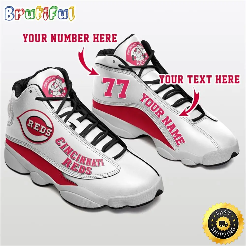 MLB Cincinnati Reds Custom Name Number Air Jordan 13 Shoes V3