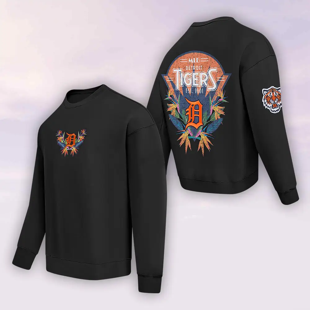 MLB Detroit Tigers Paradise Sweatshirt Est. 1901 Floral Clothes Gift For Brothers