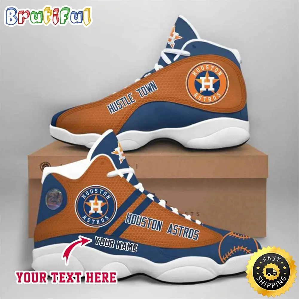 MLB Houston Astros Custom Name Air Jordan 13 Shoes V4 MLB Houston Astros Custom Name Air Jordan 13 Shoes V4 - Image 1