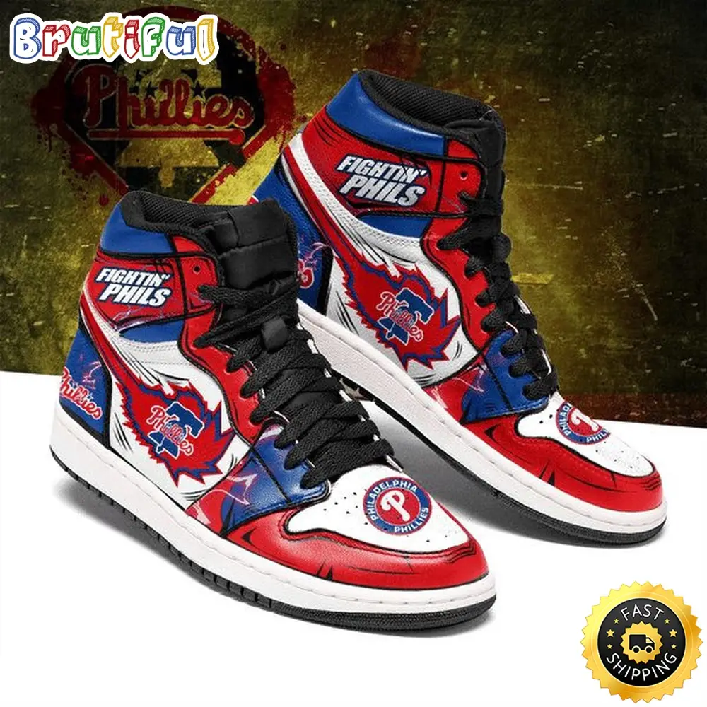 MLB Philadelphia Phillies Air Jordan 1 High Sneakers Iconic Air Jordan 1 Shoes