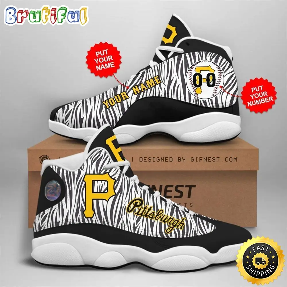 MLB Pittsburgh Pirates Custom Name Number Air Jordan 13 Shoes V8