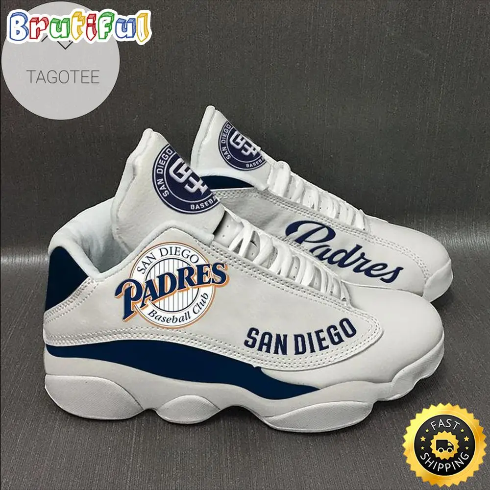MLB San Diego Padres Air Jordan 13 Shoes V1 MLB San Diego Padres Air Jordan 13 Shoes V1 - Image 1