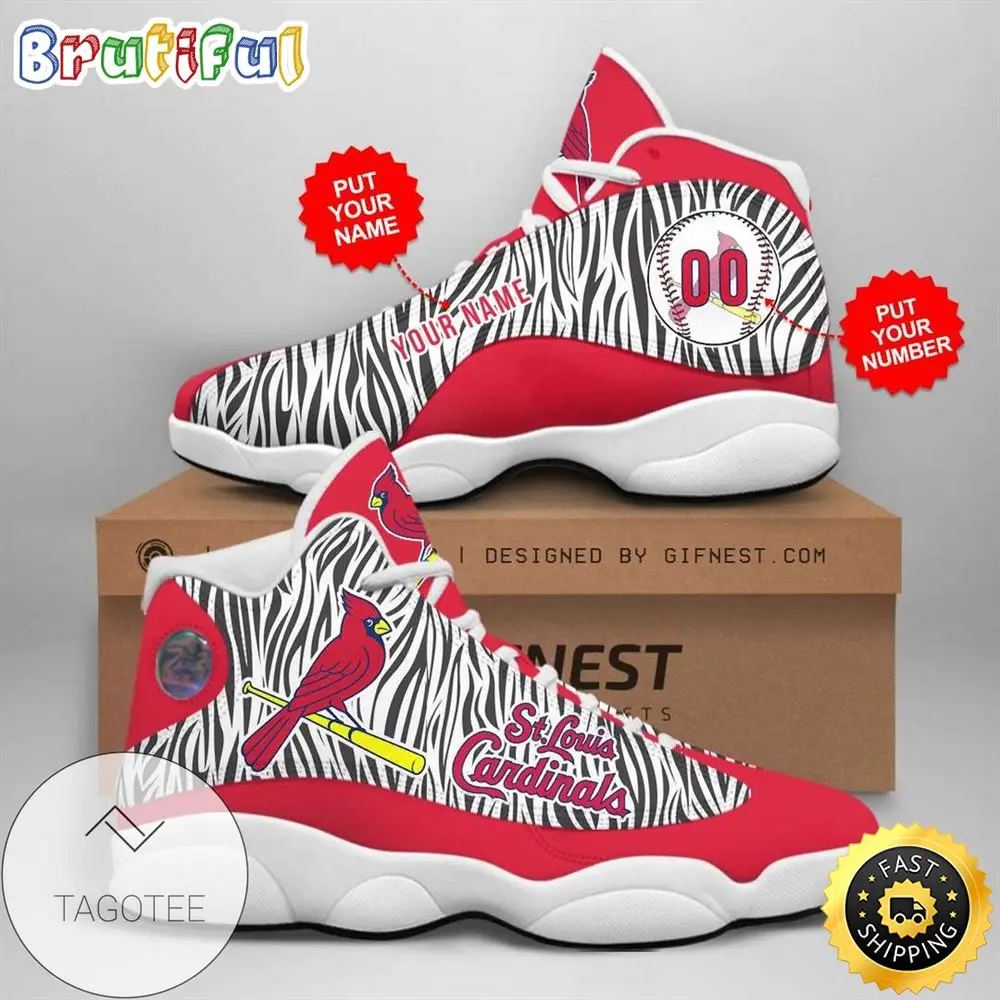 MLB St. Louis Cardinals Custom Name Number Air Jordan 13 Shoes V3 MLB St. Louis Cardinals Custom Name Number Air Jordan 13 Shoes V3 - Image 1