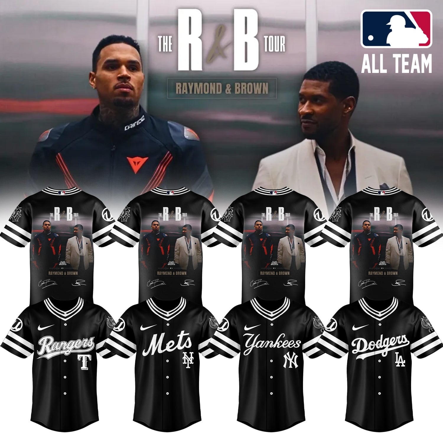 MLB Team x Raymond And Brown The R&B Tour Baseball Jersey Gift Ideas For Fan