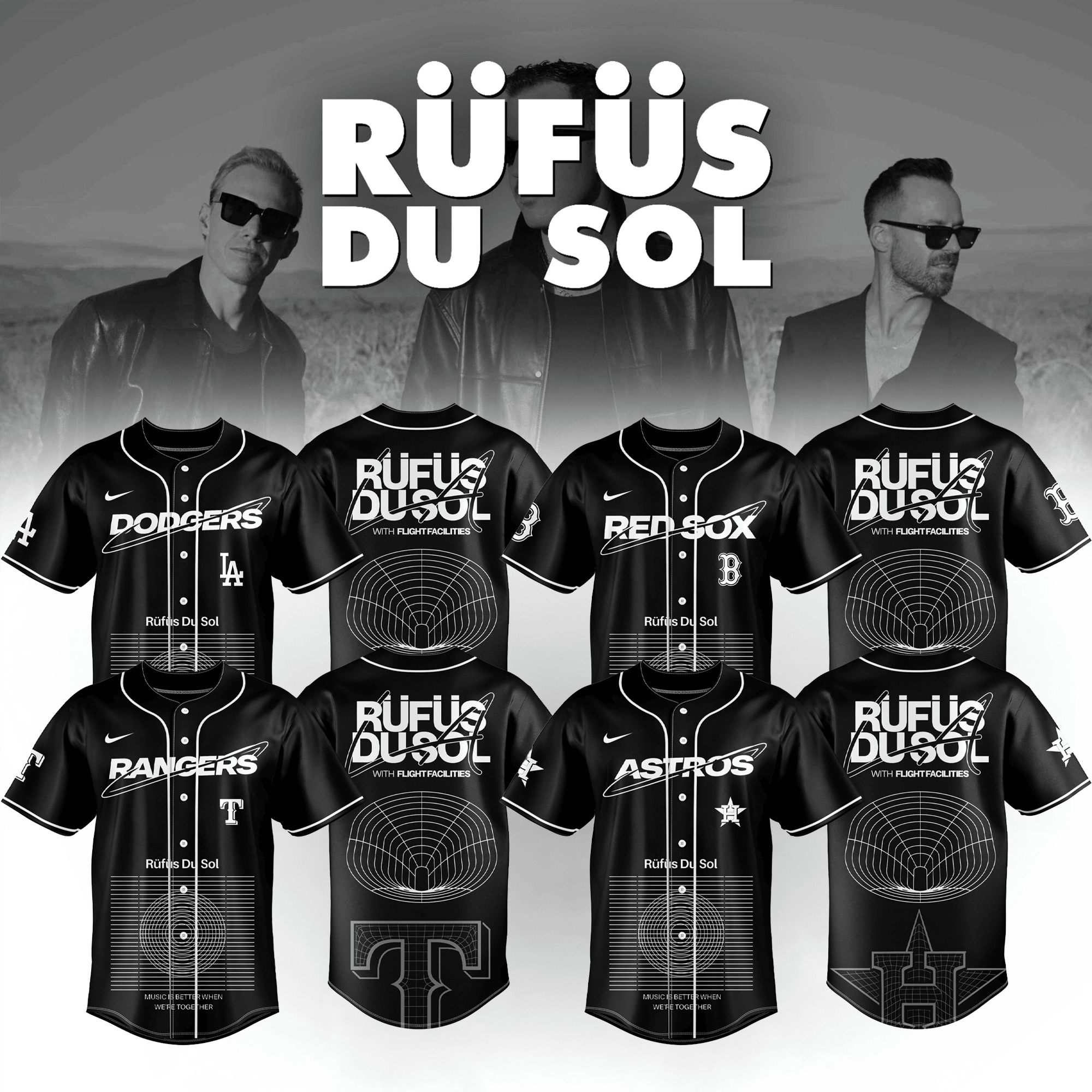 MLB Team x RUFUS DU SOL 26 North America Tour Jersey Gifts For Baseball Fans