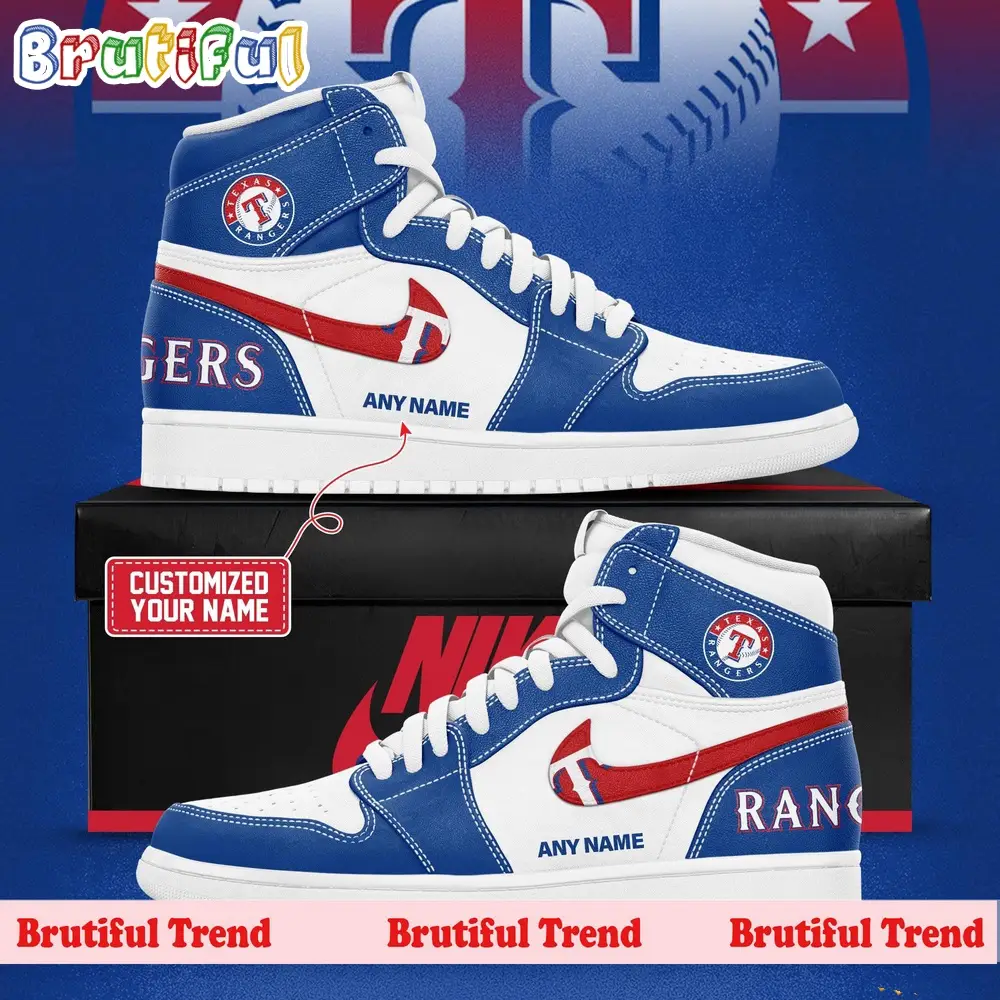 MLB Texas Rangers Adrian To The Hall Of Fame Air Jordan 1 Hightop Shoes