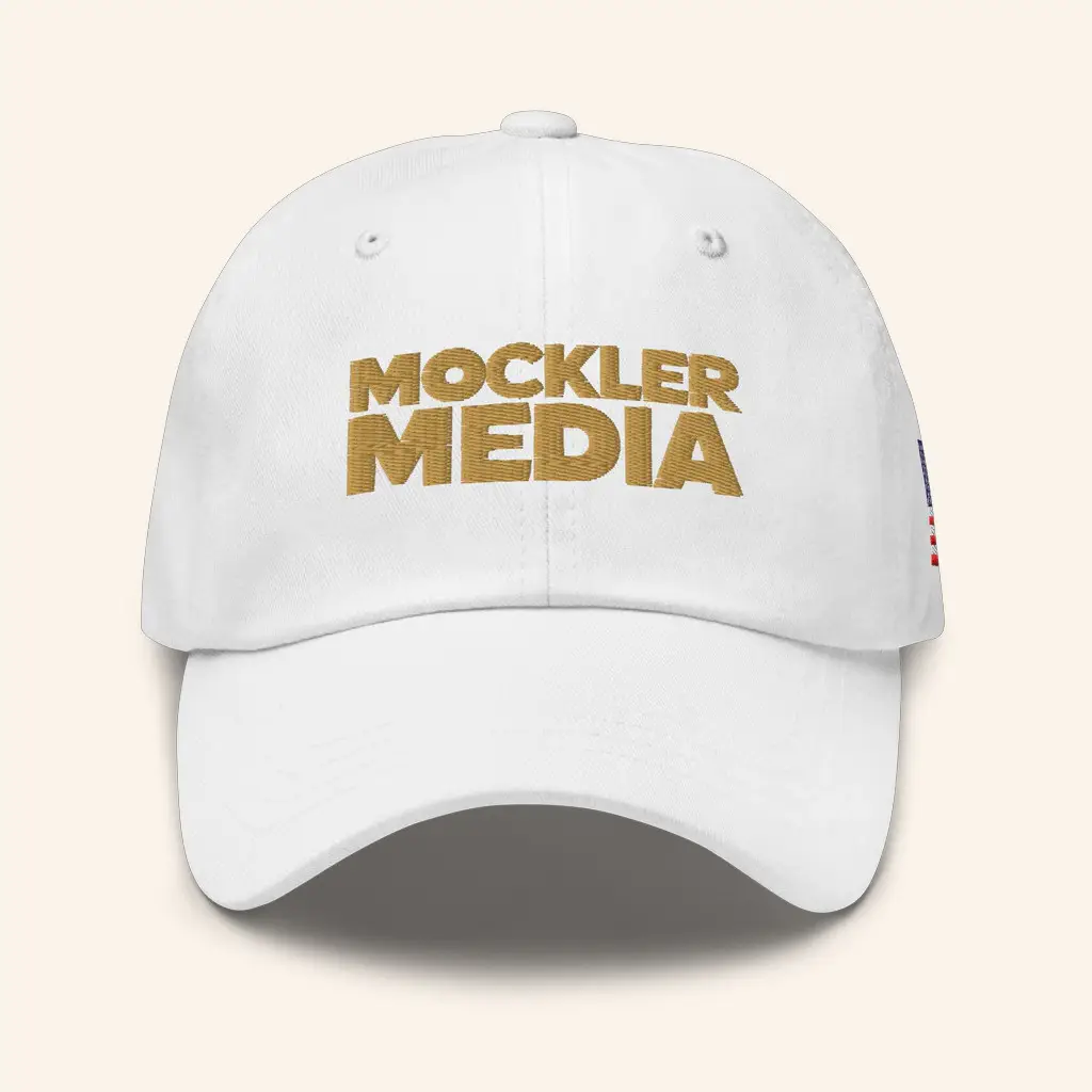 Mockler Media Merch Logo Embroidered Hat USA Flag Cap Christmas Gift Ideas For Men - WearandDecor