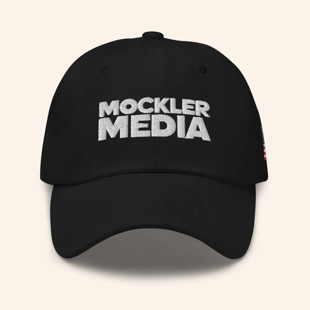 Mockler Media Merch Logo Embroidered Hat USA Flag Cap Top Christmas Gifts For Men - WearandDecor