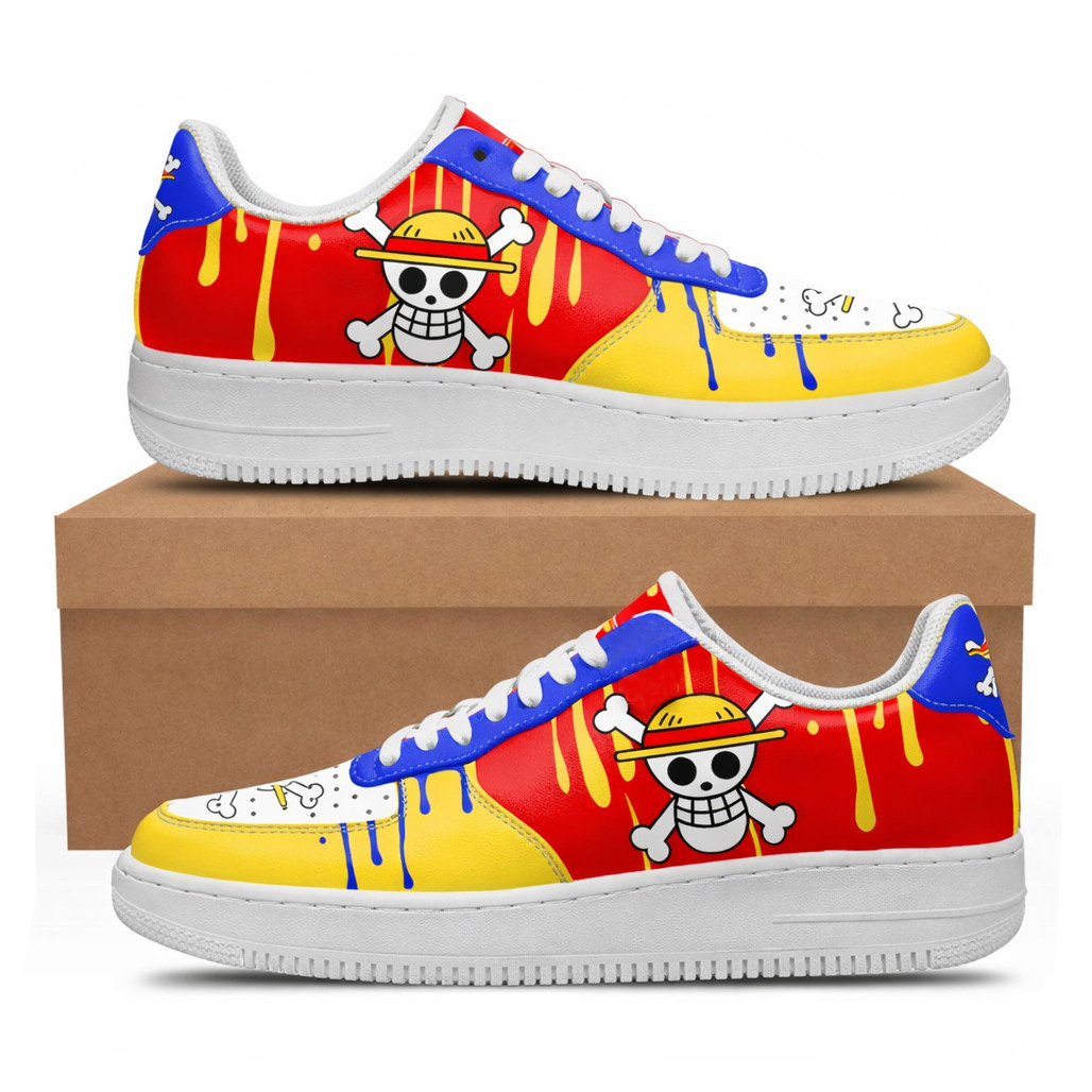 Monkey D Luffy Air Force 1 Shoes Sneakers Monkey D Luffy Air Force 1 Shoes Sneakers - Image 1