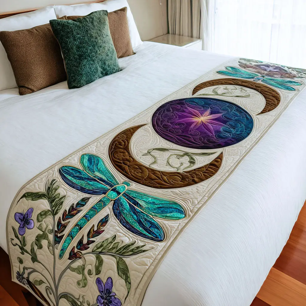 Moon Whisper Quilted Bed Runner Moon Whisper Soft Calm Gift