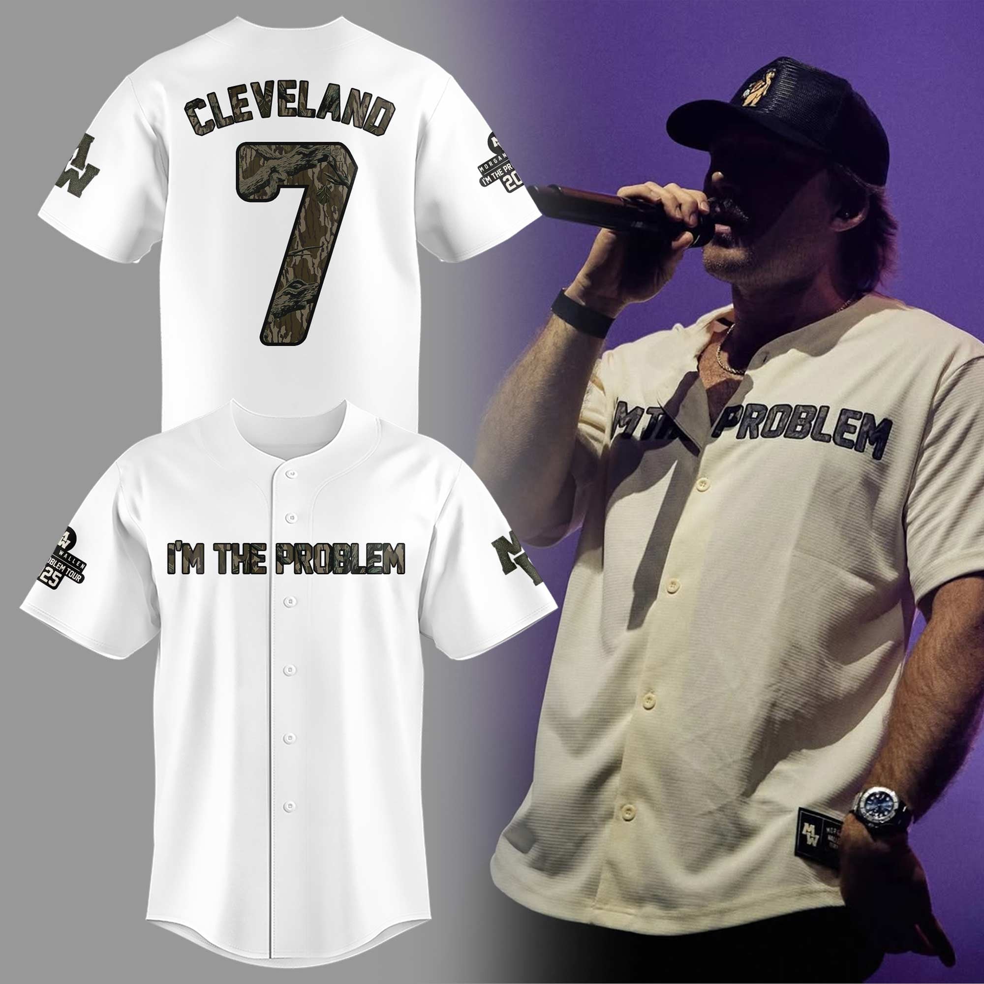 Morgan Wallen I'm The Problem Tour In Cleveland 2025 Jersey Morgan Wallen Merch Music Fan Gifts