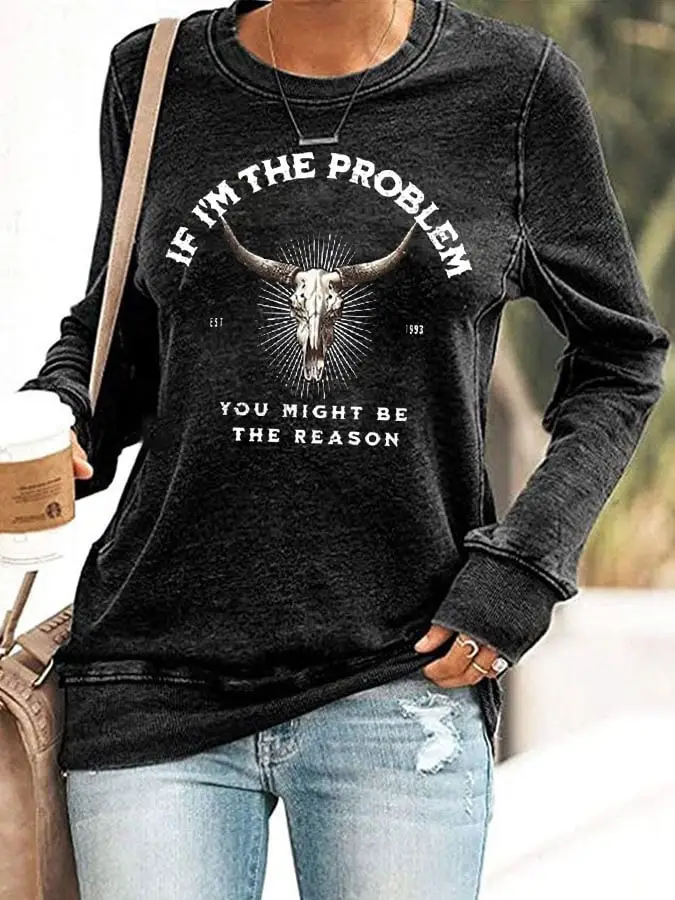 Morgan Wallen Merch I'm The Problem Long Sleeve Shirt Music Apparel Gift For Women Morgan Wallen Merch I'm The Problem Long Sleeve Shirt Music Apparel Gift For Women - Image 1