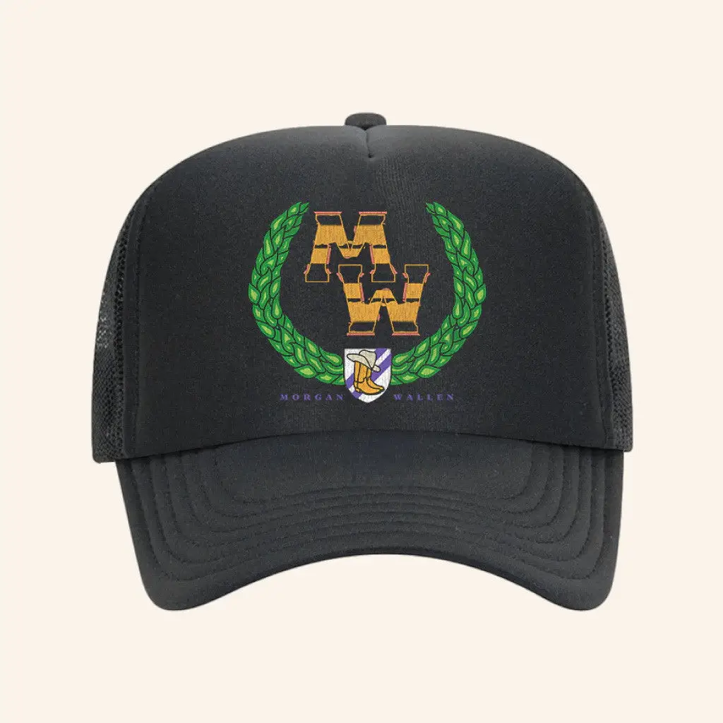 Morgan Wallen Merch Mw Foam Trucker Hat Gift Ideas For Music Lovers -WearandDecor
