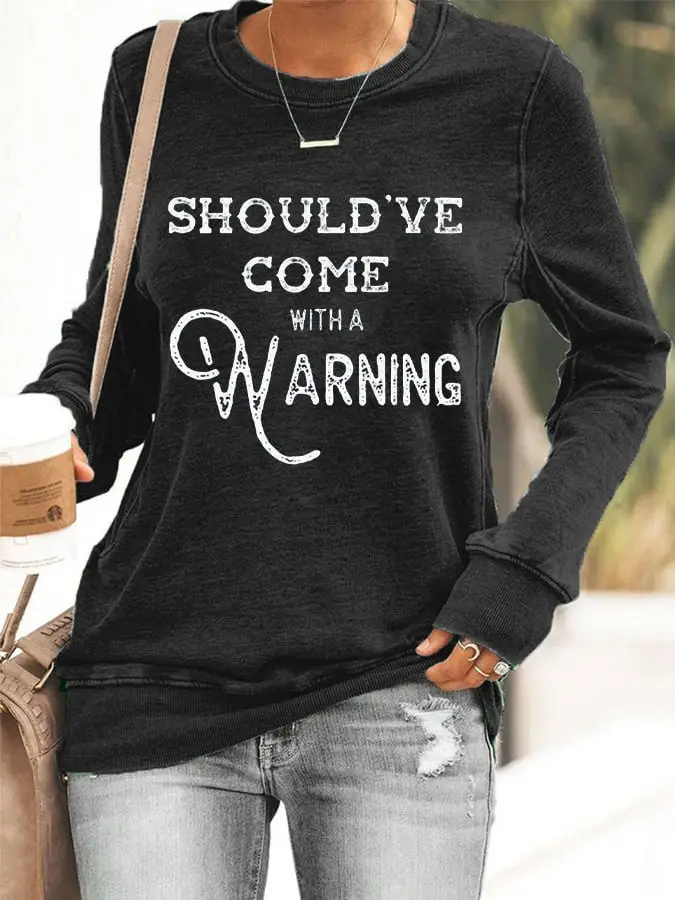 Morgan Wallen Merch Should've Come With A Warning Sweatshirt Music Apparel Gifts Morgan Wallen Merch Should've Come With A Warning Sweatshirt Music Apparel Gifts - Image 1