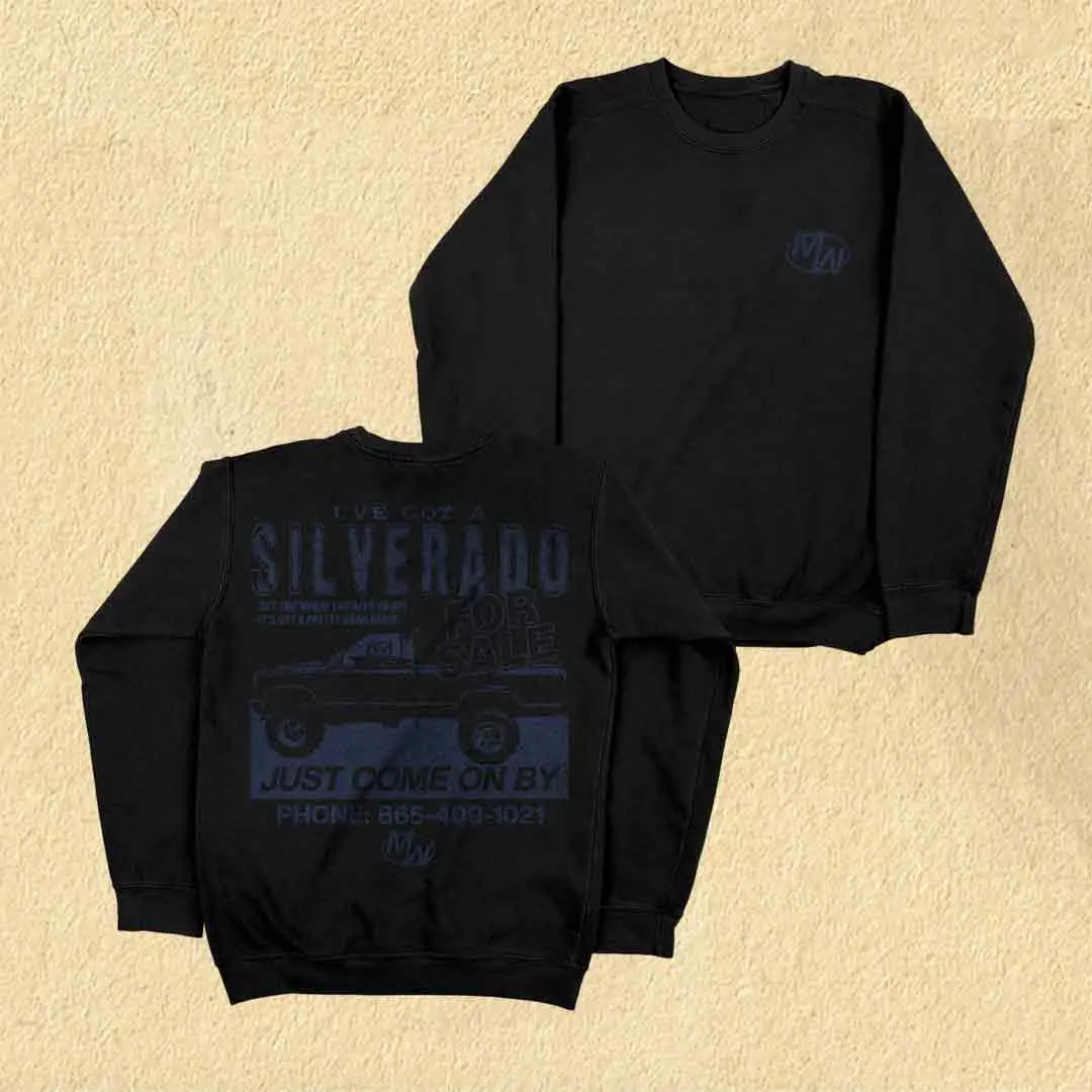 Morgan Wallen Merch Silverado For Sale Sweatshirt MW Lover Clothes Gift for Him