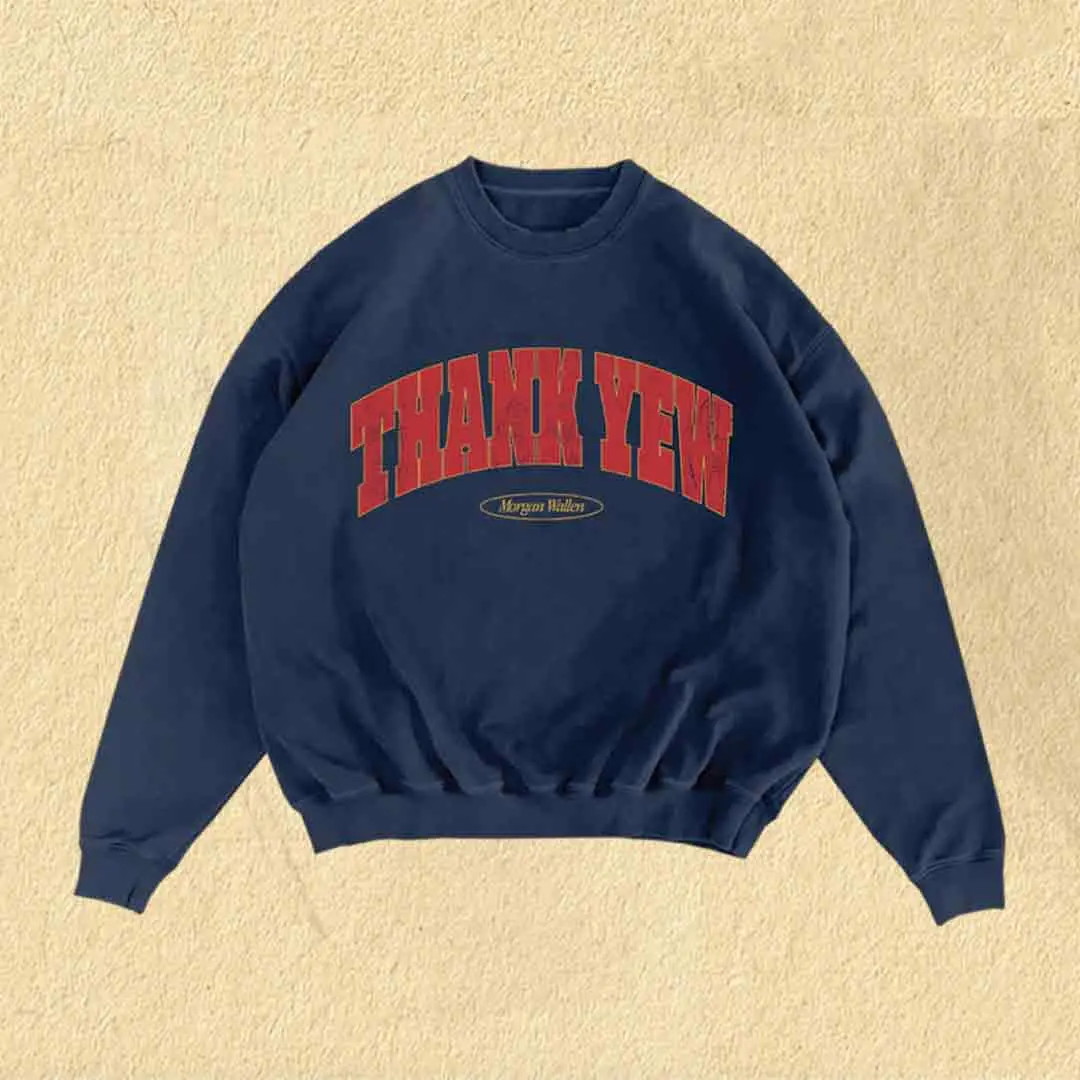 Morgan Wallen Merch Thank Yew Sweatshirt Concert Outfits MW Fans Gifts