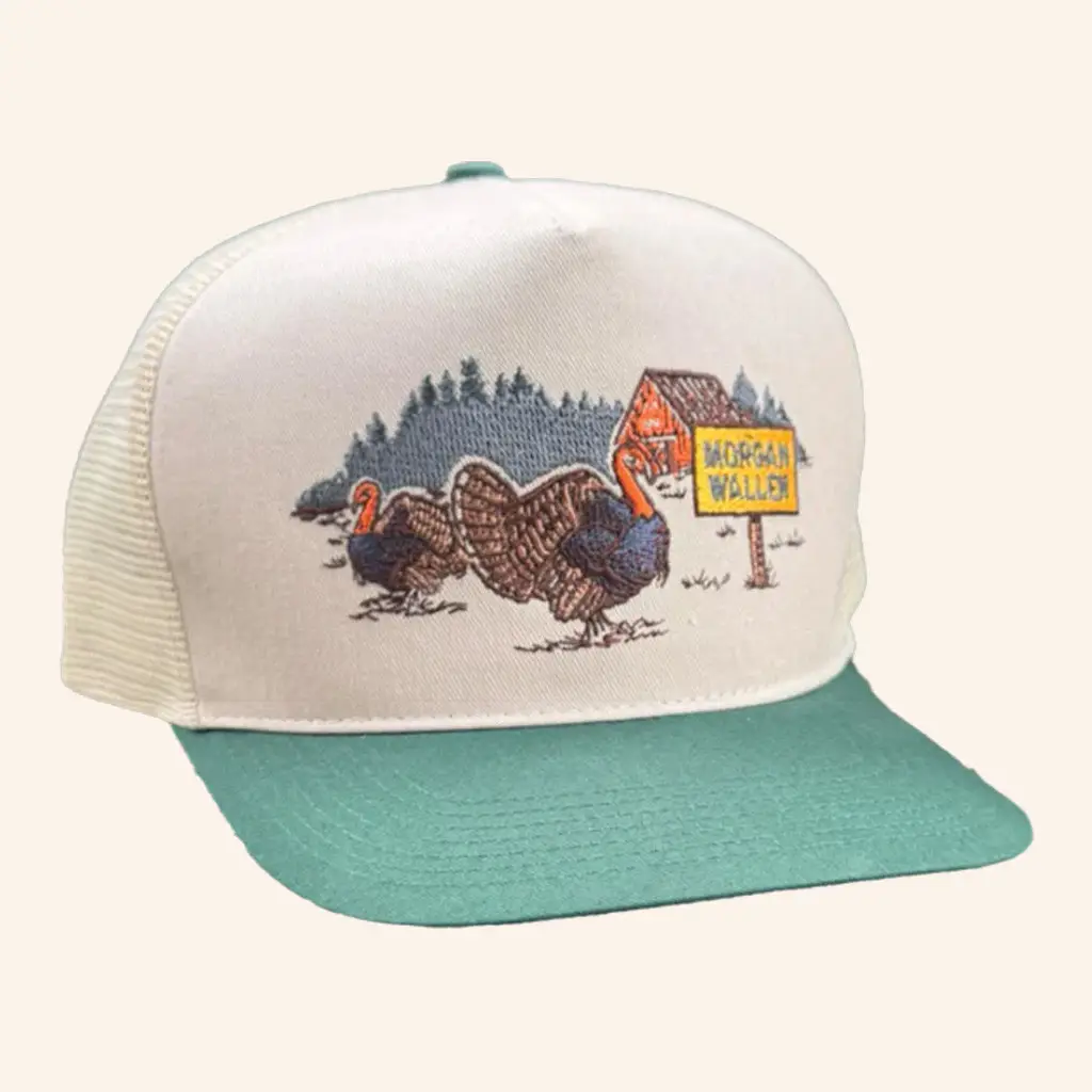 Morgan Wallen Merch Turkey Trucker Hat Embroidered Christmas Gifts For Him -WearandDecor