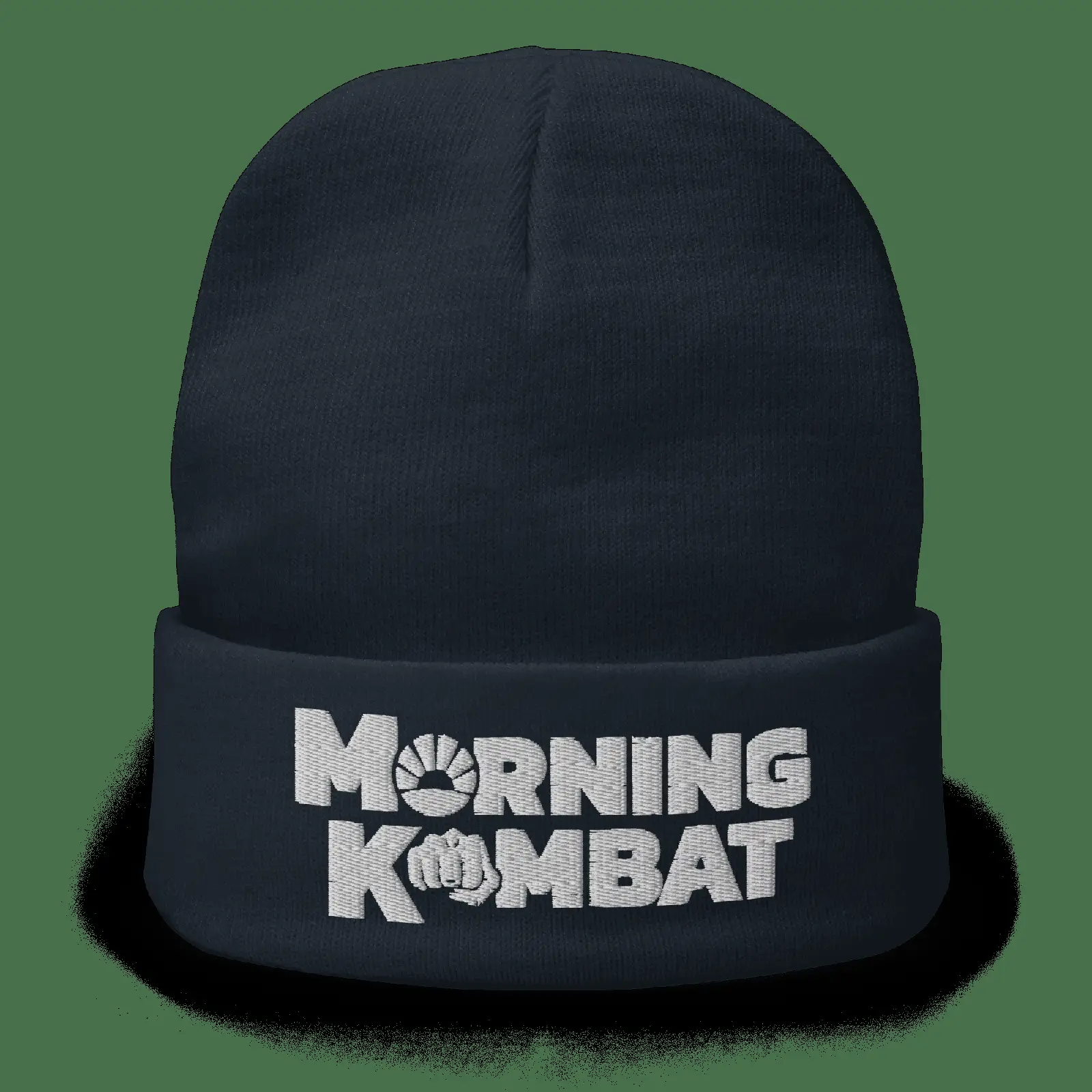 Morning Kombat Merch Morning Kombat Navy Beanie Top Father's Day Gifts -WearandDecor