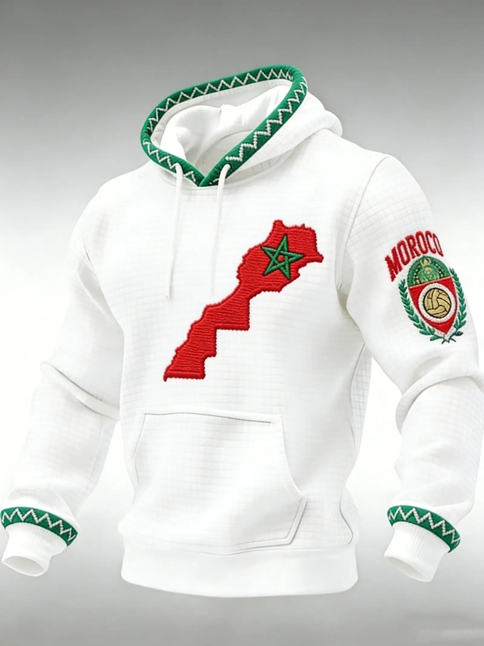 Morocco 2026 World Cup Merch Moroccan Pride Flag Map Hoodie Best Football Fan Gifts Morocco 2026 World Cup Merch Moroccan Pride Flag Map Hoodie Best Football Fan Gifts - Image 1
