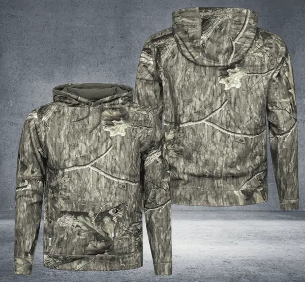 Mossy Oak Camo Hoodie Leaf Pattern Camo Pullover Hoodie Menswear Gift for Him