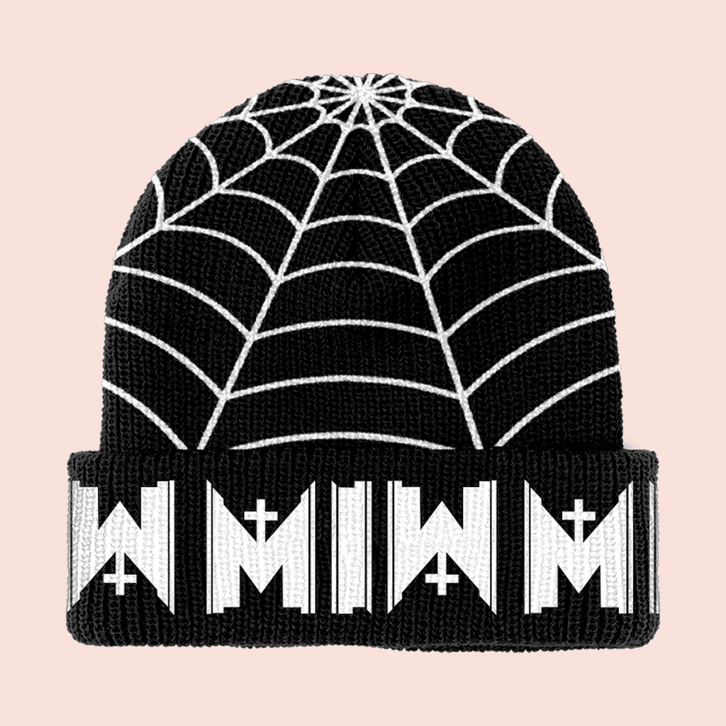 Motionless In White Merch Spiderweb Knit Beanie Unique Gifts For Men Women